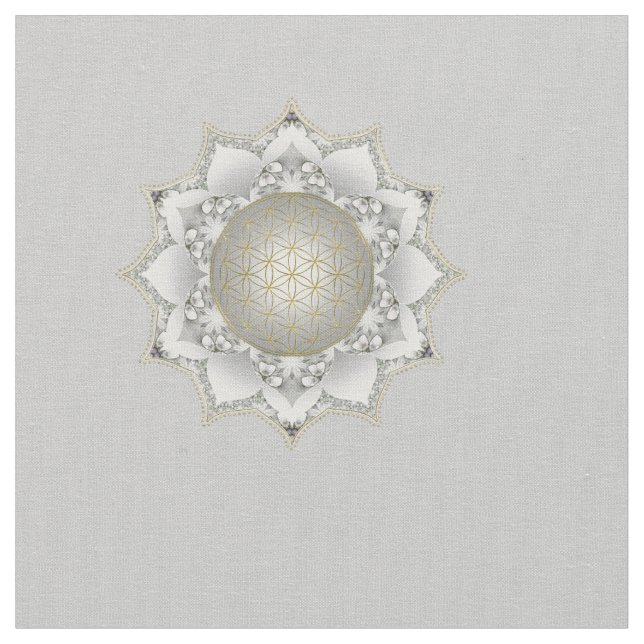 Tissu Fleur De Vie - Blossoms Mandala 1 (Fermer)