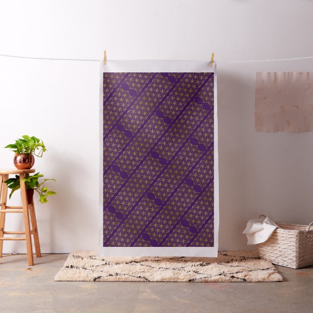 Tissu Fleur de vie / Blume des Lebens - Or frontalier (In Situ)
