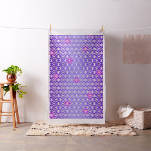 Tissu Fleur de vie - motif sans couture - violet