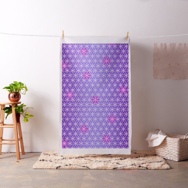 Tissu Fleur de vie - motif sans couture - violet (In Situ)