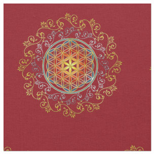 Tissu Fleur De Vie - Ornements Vintages Mandala 1