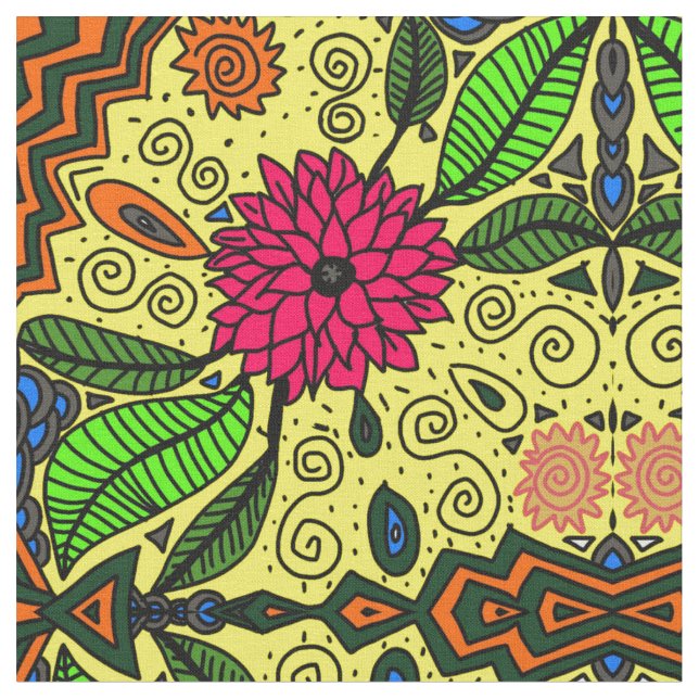 Tissu Fleur floral (Fermer)