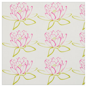 Tissu Fleur Lotus / Illustration de la couche d'eau