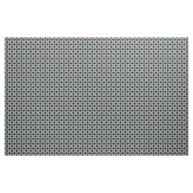 Tissu Fleur noire avec Teal (Yard)
