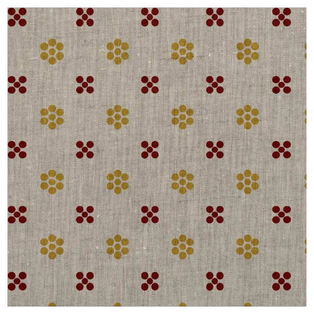 Tissu Fleur Point Naturel (Échantillon)