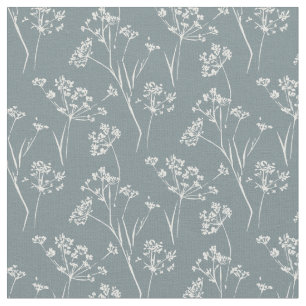 Tissu fleur printanière sauvage séchée sous presse flora
