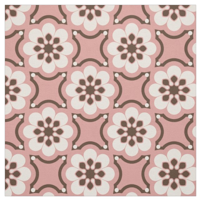 Tissu Fleur rose (Échantillon)