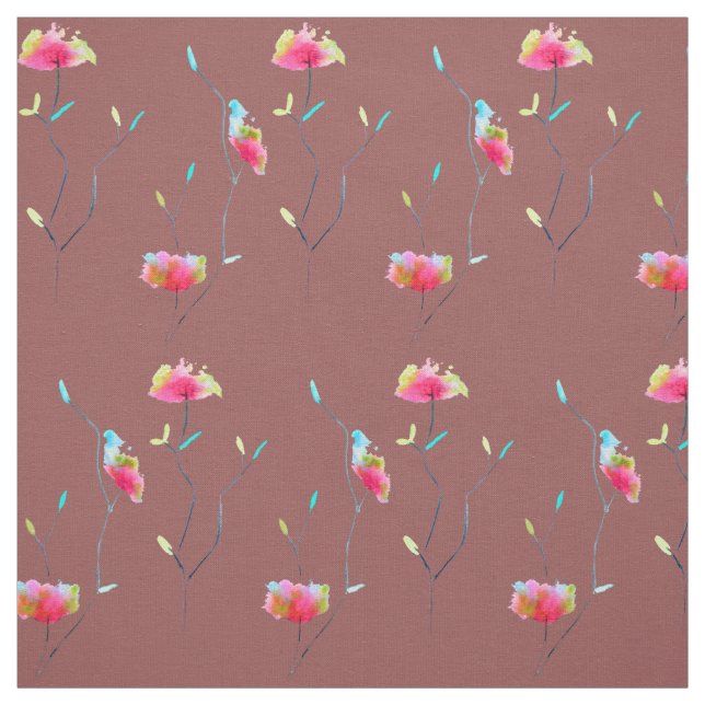Tissu Fleur rose japonaise abstraite simple et moderne (Échantillon)