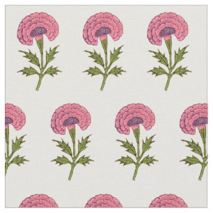 Tissu Fleur rose Régence