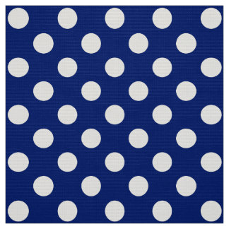 Tissu FLEUR SAUVAGE - Pois classique sur bleu marine