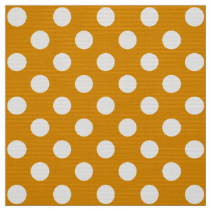 Tissu FLEUR SAUVAGE - Pois classique sur Jaune doré