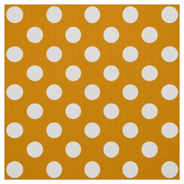 Tissu FLEUR SAUVAGE - Pois classique sur Jaune doré (Échantillon)