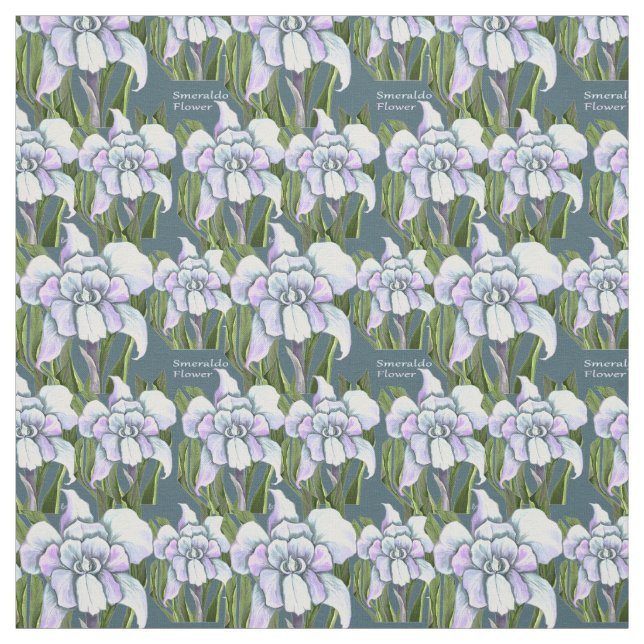 Tissu Fleur Smeraldo (Échantillon)