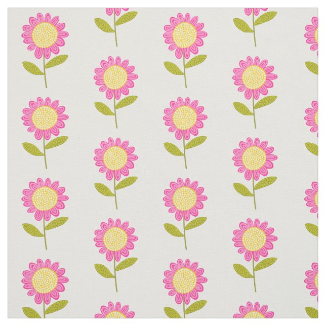 Tissu Fleur stylisée (Échantillon)