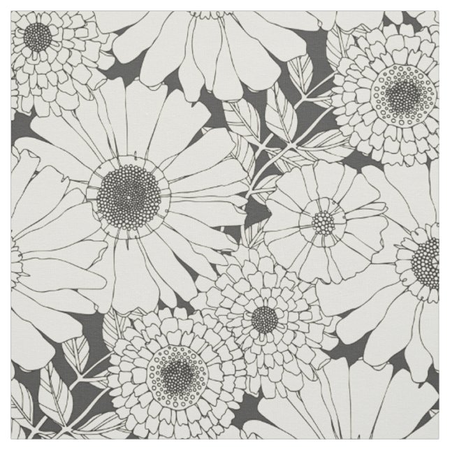 Tissu fleur vintage mono (Échantillon)