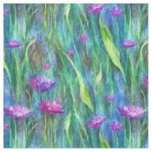 Tissu Fleur violet