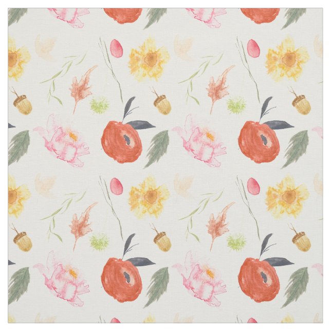 Tissu Fleurs à l'aquarelle (Échantillon)