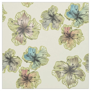 Tissu Fleurs alignées sans couture abstrait PA moderne