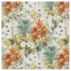Tissu Fleurs art nature
