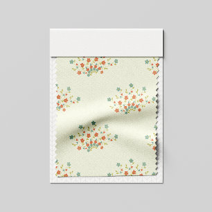 Tissu Fleurs Bleues, Fleurs Rouges, Motif De Fleurs