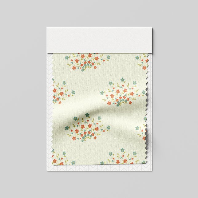 Tissu Fleurs Bleues, Fleurs Rouges, Motif De Fleurs (Créateur téléchargé)