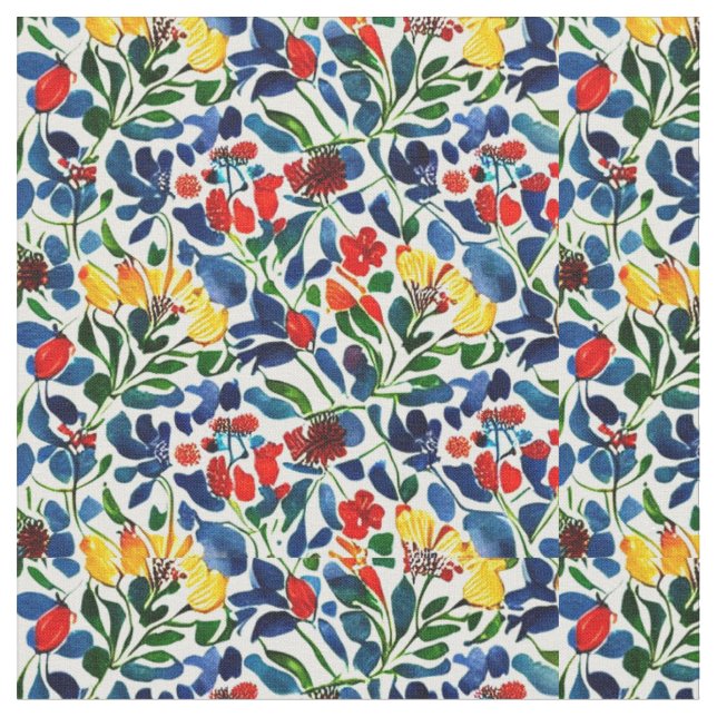 Tissu Fleurs d'art pop colorées Fabric (Fermer)