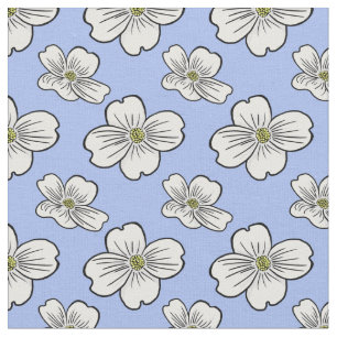 Tissu Fleurs de bois de chien