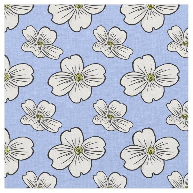 Tissu Fleurs de bois de chien (Fermer)