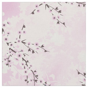 Tissu Fleurs de cerisiers roses Dusky Asie Floral