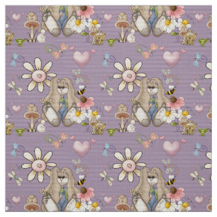 Tissu Fleurs de lapin que vous changez de couleur Arrièr