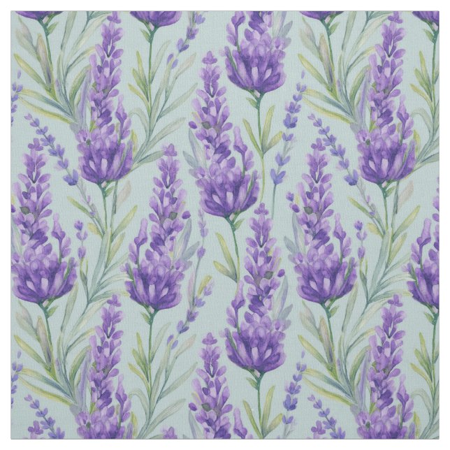 Tissu Fleurs de lavande à aquarelle de style français (Échantillon)