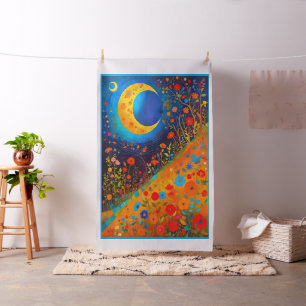 Tissu Fleurs de lune Art moderne Cher Couette Panneau de