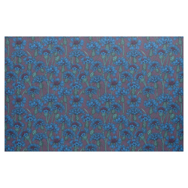 Tissu Fleurs de maïs bleues, fleurs sauvages (Fat Quarter)