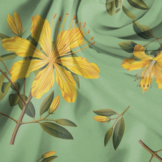 Tissu Fleurs de millepertuis jaune motif (Créateur téléchargé)