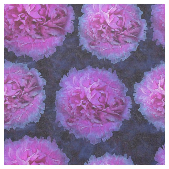 Tissu Fleurs de pivoines roses (Échantillon)