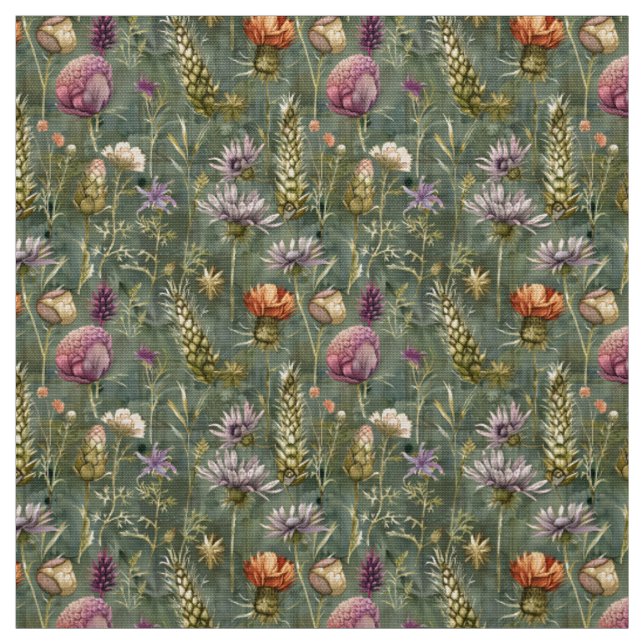 Tissu Fleurs de prairie écossaises (Échantillon)