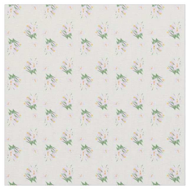 Tissu Fleurs de printemps crocus (Fermer)