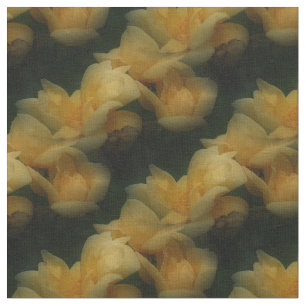 Tissu Fleurs de rose jaune Motif d'art naturel