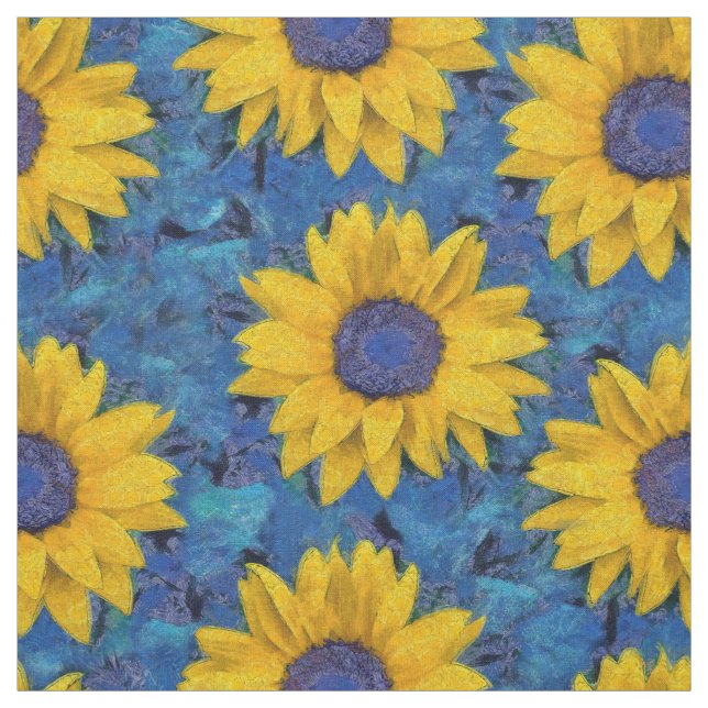 Tissu Fleurs de soleil (Échantillon)