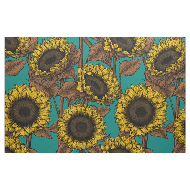 Tissu Fleurs de soleil (Fat Quarter)