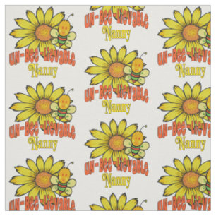 Tissu Fleurs de soleil et abeilles de la Nounou