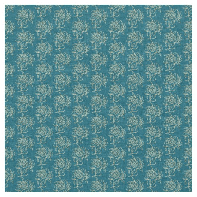 Tissu Fleurs de style ethnique imprimées mini-motif beig (Fermer)