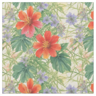 Tissu Fleurs d'eau vive