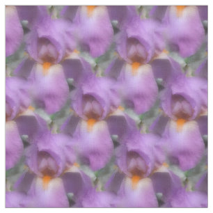 Tissu Fleurs d'Iris Pourpres Motif de la nature