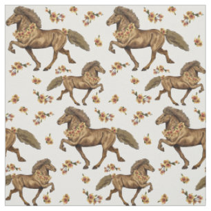 Tissu Fleurs et islandais des années 1930