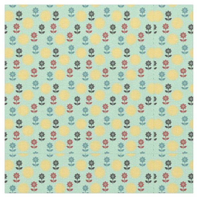 Tissu Fleurs et motif de printemps (Fermer)