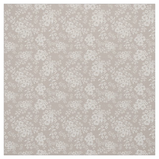 Tissu Fleurs Fleurs sauvages beiges douces (Échantillon)