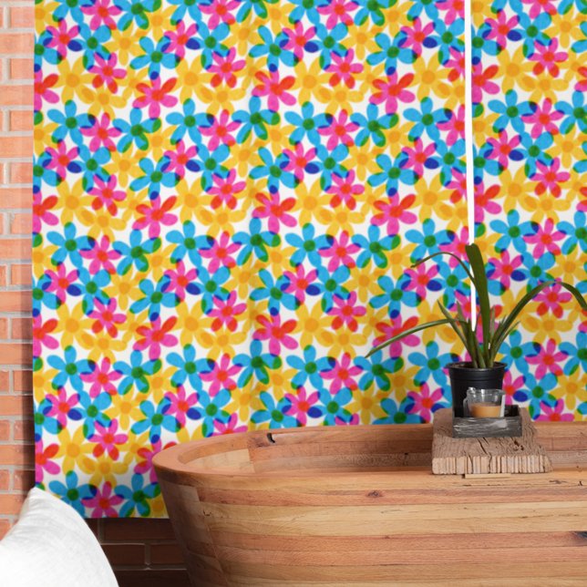 Tissu Fleurs hippies brillantes et audacieuses Printemps (Créateur téléchargé)