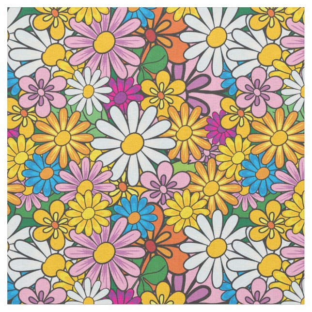 Tissu Fleurs Mood Rétro (Fermer)