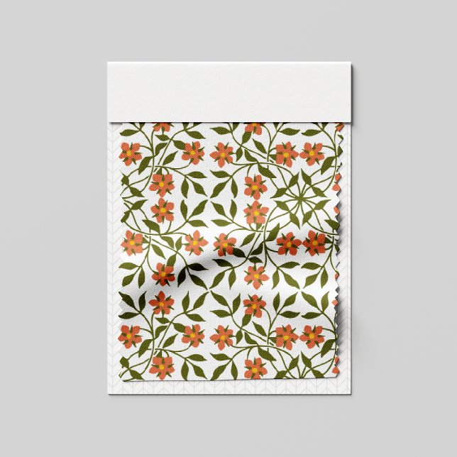 Tissu Fleurs orange, Motif Floral, Verdure, Boho (Créateur téléchargé)